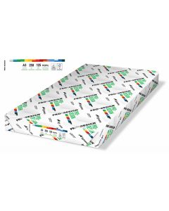 Carton A3, satinat, Pro-Design, clasa A++, 250 gr./mp, 125 coli/top - alb