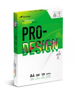Carton A4, satinat, Pro-Design, clasa A++, 300 gr./mp, 125 coli/top - alb