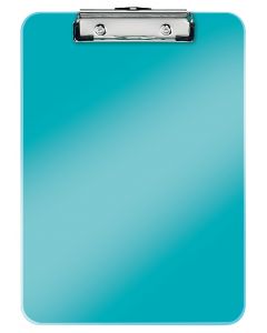 Clipboard LEITZ WOW, simplu, PS, A4, 100 coli, turcoaz