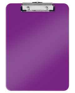 Clipboard LEITZ WOW, simplu, PS, A4, 100 coli, mov