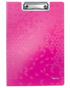 Clipboard LEITZ WOW, dublu, polyfoam, A4, 100 coli, roz