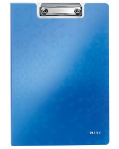 Clipboard LEITZ WOW, dublu, polyfoam, A4, 100 coli, albastru