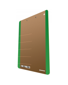 Clipboard dublu A4, carton 900gsm, colturi rotunjite, DONAU Life - margine verde
