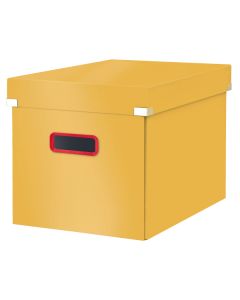 Cutie depozitare LEITZ Cosy Click & Store, carton laminat, pliabila, cu capac si maner, 32x31x36 cm,
