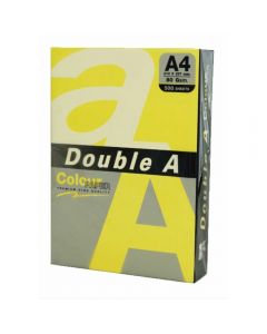 Hartie color pentru copiator  A4,  80g/mp, 500coli/top, Double A - lemon intens