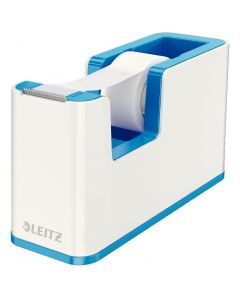Dispenser banda adeziva LEITZ WOW, PS, banda inclusa, culori duale, alb-albastru