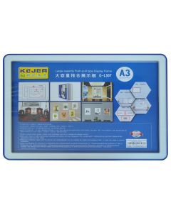 Display nume din plastic, 420 x 210mm, KEJEA - albastru