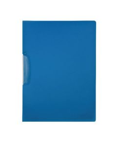 Dosar din plastic cu clema pivotanta, Q-Connect - albastru transparent