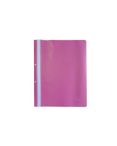 Dosar plastic PP cu sina, cu gauri, grosime 120/180 microni, 10 buc/set, Optima - roz