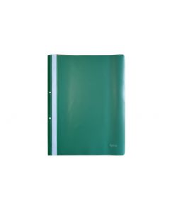 Dosar plastic PP cu sina, cu gauri, grosime 120/180 microni, 10 buc/set, Optima - verde