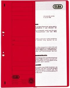 Dosar carton cu capse 1/2  ELBA Smart Line - rosu