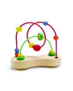 Jucarie din lemn - Centru de activitati, labirint cu bucla dubla