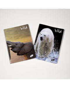 Caiet A5, 48 file, 80gsm, coperta carton 300gsm, design wild - matematica