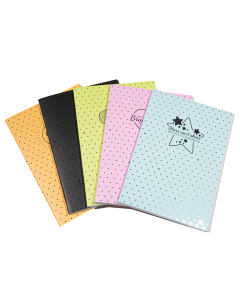 Caiet A4, 60 file, 80gsm, coperta carton 300gsm, design dots - dictando
