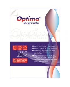 Etichete albe autoadezive rotunde (D40), 24/A4, 100 coli/top, Optima
