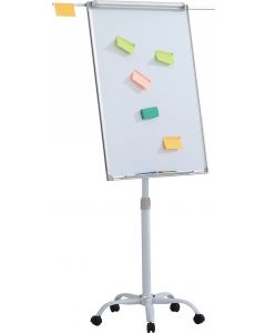 Flipchart magnetic, 100 x 70 cm, cu brate laterale, cu rotile, Office Products