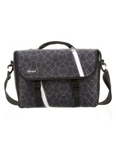 Geanta reversibila ZIPIT, cu husa laptop 14 inch - forme geometrice