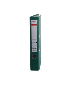 Biblioraft A4, plastifiat PVC/paper, margine metalica, 50 mm, Optima Budget - verde