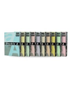 Hartie color pentru copiator A4, 80g/mp, 100coli/top, Double A - 5 culori pastel asortate