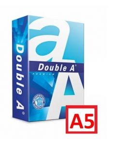 Hartie alba pentru copiator A5 (1/2 coala A4), 80g/mp, 500coli/top, clasa A, Double A Premium
