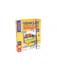 Joc puzzle magnetic de arta si asociere - Vehicule