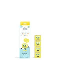 Jucarie senzoriala luminoasa Alex - Glo Cube, galben