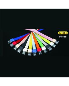 Lanyard textil, 15mm latime,clip metal, KEJEA - gri