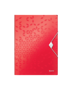 Mapa cu elastic LEITZ WOW, PP, A4, 150 coli, rosu