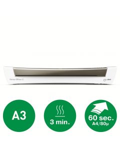 Laminator LEITZ iLAM Home Office, A3, kit folii laminare inclus, alb