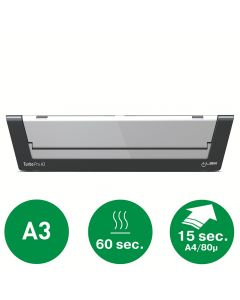 Laminator LEITZ iLAMTouch Turbo Pro, A3, kit folii laminare inclus, argintiu