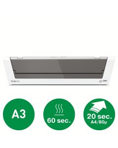 Laminator LEITZ iLAM Touch 2 Turbo S, A3, kit folii laminare inclus, argintiu