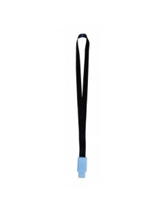 Lanyard textil, 15mm latime,clip retractabil, KEJEA - negru
