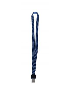 Lanyard textil, 15mm latime,clip metal, KEJEA - negru