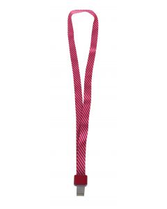 Lanyard textil, 15mm latime,clip metal, KEJEA - rosu