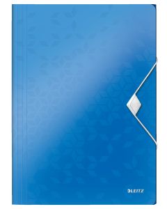Mapa cu elastic LEITZ WOW, PP, A4, 150 coli, albastru