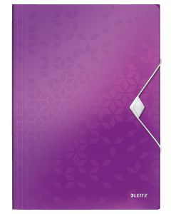 Mapa cu elastic LEITZ WOW, PP, A4, 150 coli, mov