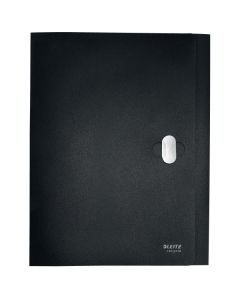 Mapa cu clip Leitz Recycle Jumbo, PP, partial reciclat, certificare Blue Angel, reciclabil, A4, 250 coli, negru