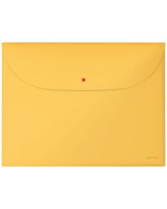 Mapa de protectie LEITZ Cosy, PP, A4, cu capsa si buzunar exterior, 50 coli, 3 buc/set, galben chihl