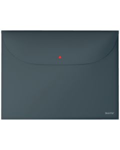 Mapa de protectie LEITZ Cosy, PP, A4, cu capsa si buzunar exterior, 50 coli, 3 buc/set, gri antraci