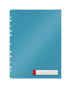 Mapa LEITZ Cosy Jumbo, PP, A4, 150 coli, pre-perforata, cu eticheta, 3 buc/set, albastru celest
