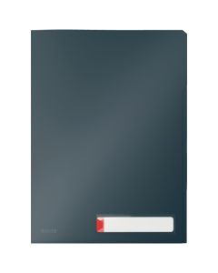Mapa LEITZ Cosy, cu eticheta si 3 separatoare, PP, A4, 40 coli, gri antracit