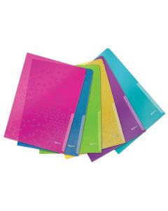Mapa de protectie LEITZ WOW, deschidere superioara si lateral dreapta, PP, A4, 40 coli, 6 buc/ set,
