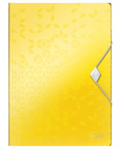 Mapa cu elastic LEITZ WOW, PP, A4, 150 coli, galben