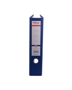 Biblioraft A4, plastifiat PP/paper, margine metalica, 75 mm, Optima Classic - bleumarin