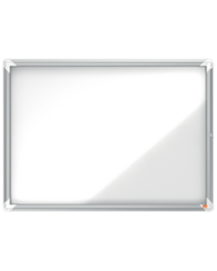 Avizier NOBO Premium Plus, exterior, otel emailat, 8x A4, cu usa si cheie, magnetic, alb