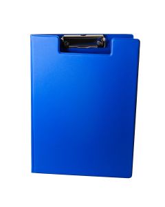 Clipboard dublu A4, plastifiat PP, Optima - albastru