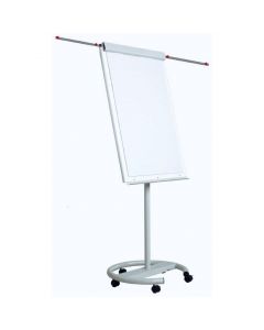 Flipchart magnetic, 100 x 70 cm, cu brate laterale, cu rotile, Optima Vision