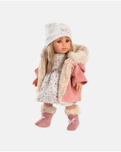 Papusa Elena cu rochita si pardesiu, 35 cm EK53541
