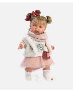 Papusa Llorens, Julia cu fustita chic, cu sunete, 42 cm EK42402
