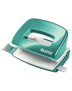 Perforator metalic LEITZ WOW 5060 MINI NeXXt Series, 10 coli, turcoaz